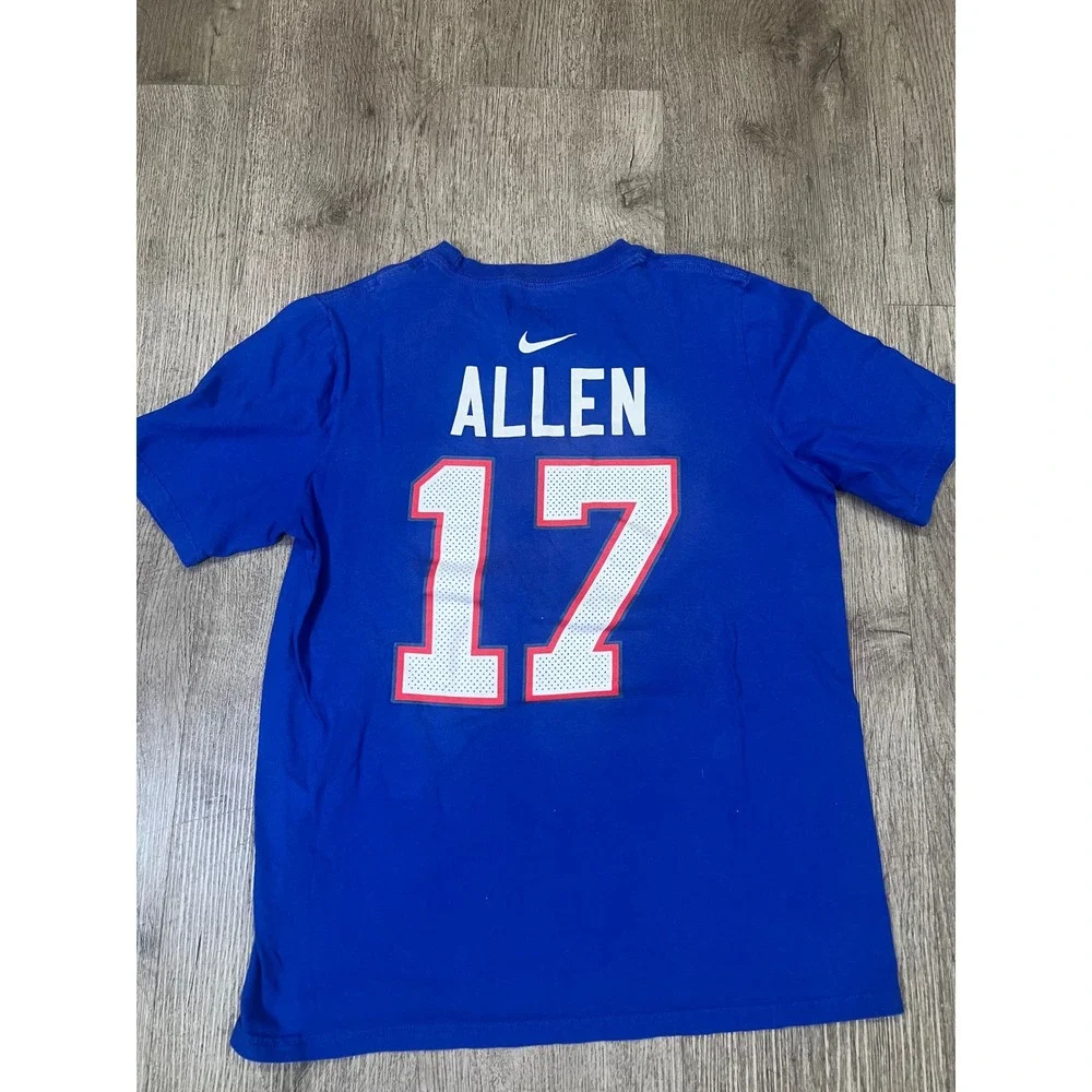 Nike Buffalo Bills Josh Allen 17 Youth XL Royal Blue Graphic T-Shirt